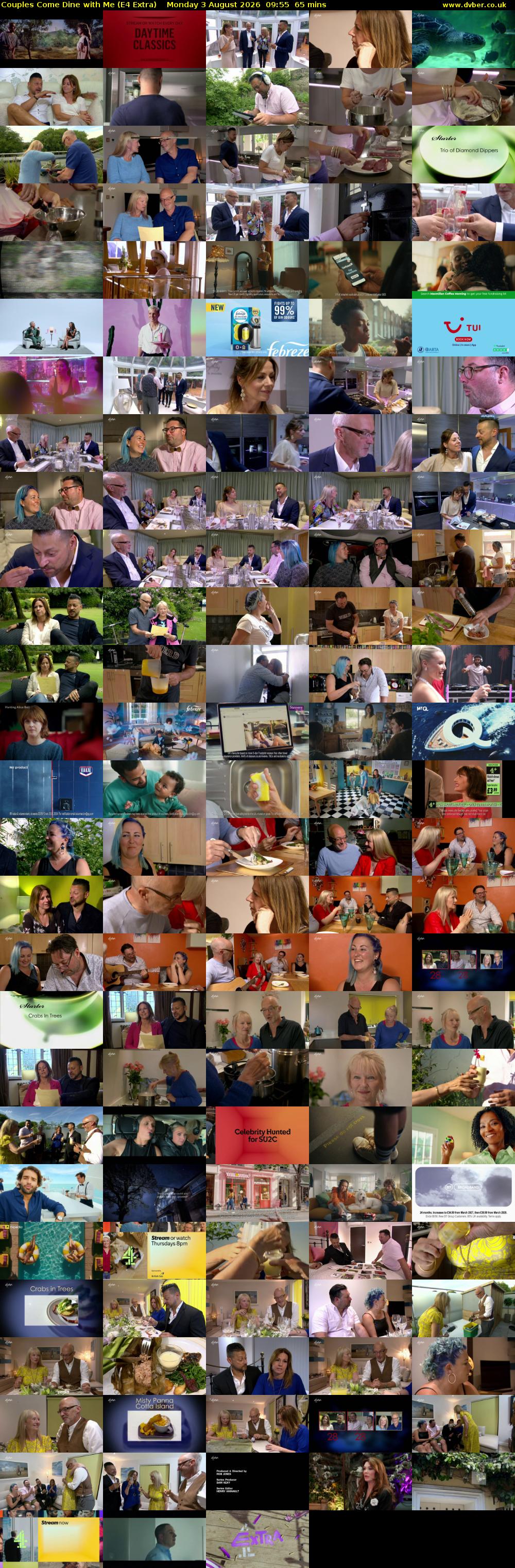 Couples Come Dine with Me (E4 Extra) Monday 3 August 2026 09:55 - 11:00