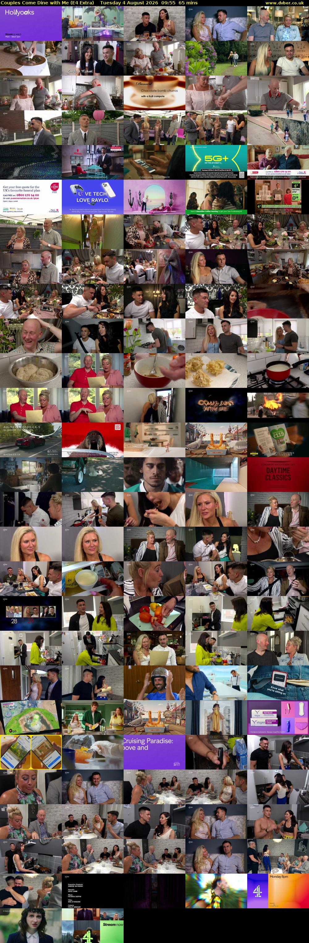 Couples Come Dine with Me (E4 Extra) Tuesday 4 August 2026 09:55 - 11:00
