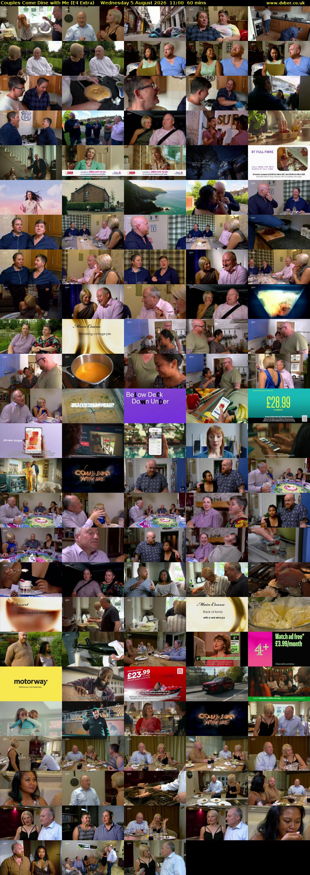 Couples Come Dine with Me (E4 Extra) Wednesday 5 August 2026 11:00 - 12:00
