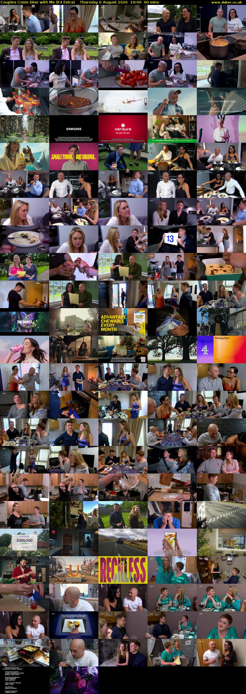 Couples Come Dine with Me (E4 Extra) Thursday 6 August 2026 10:00 - 11:00