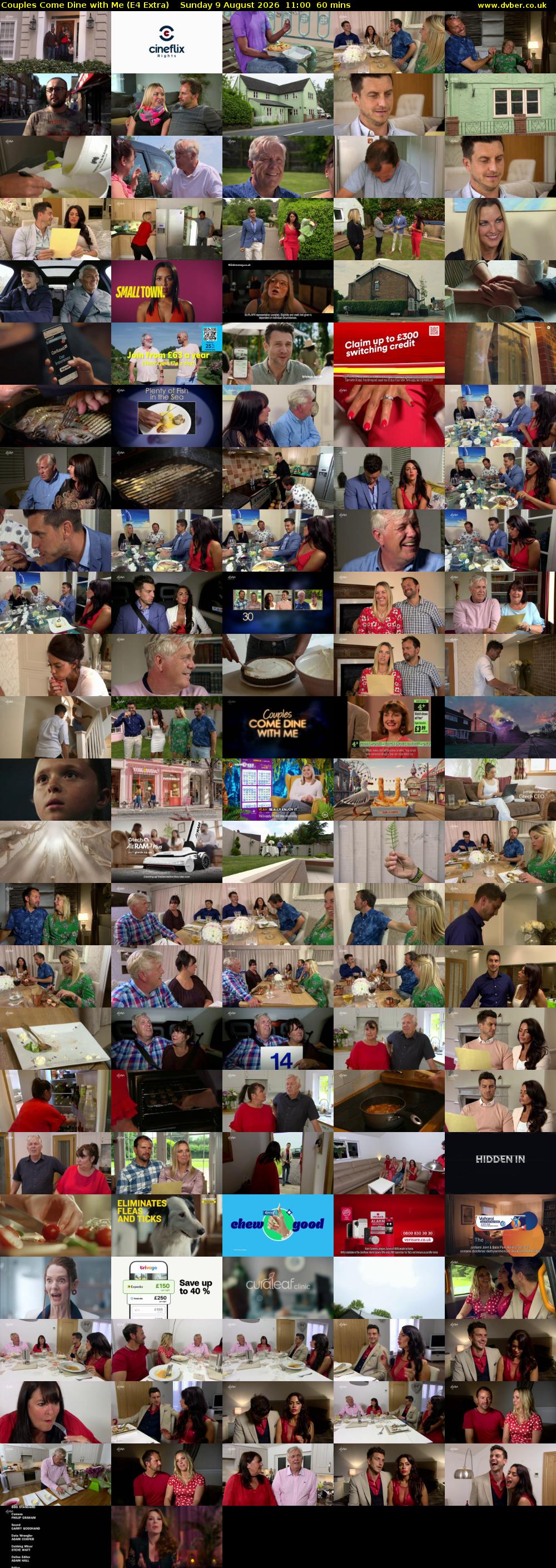 Couples Come Dine with Me (E4 Extra) Sunday 9 August 2026 11:00 - 12:00
