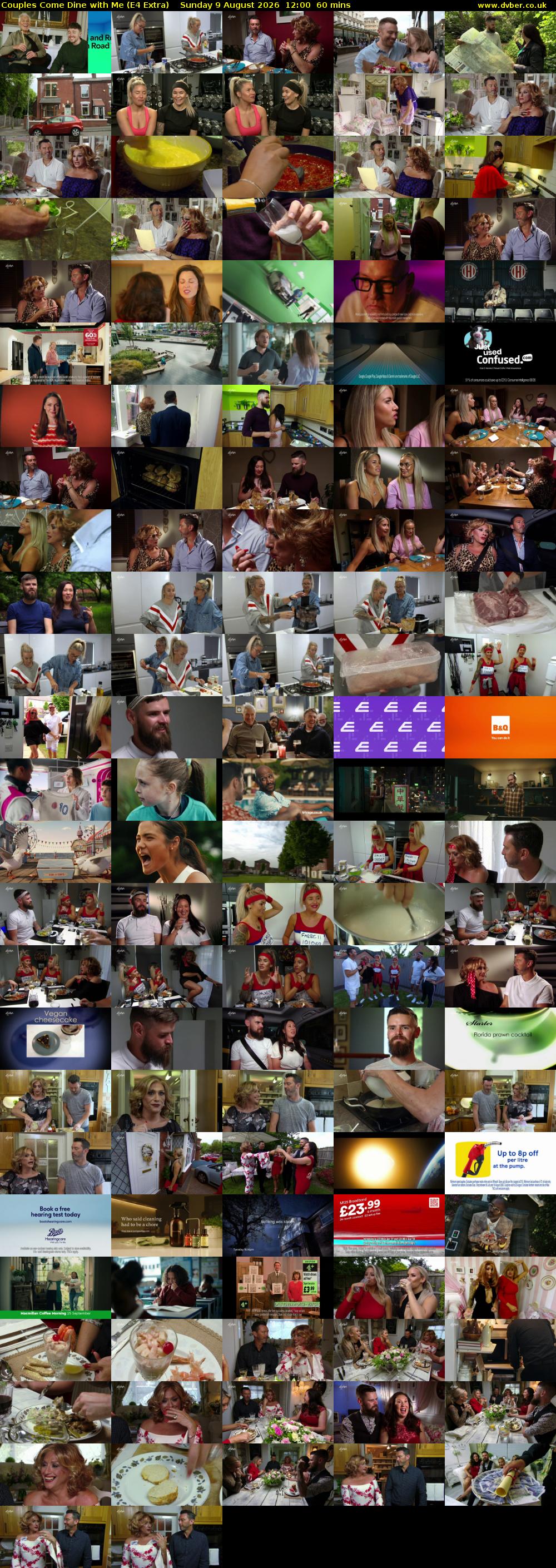 Couples Come Dine with Me (E4 Extra) Sunday 9 August 2026 12:00 - 13:00