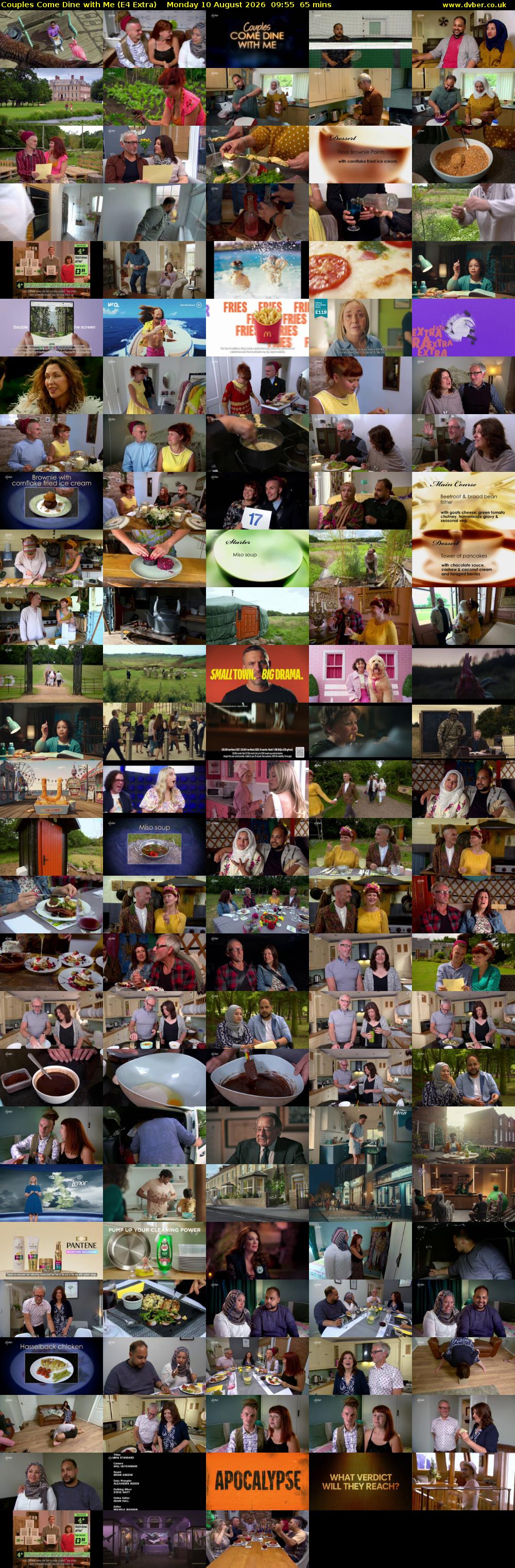 Couples Come Dine with Me (E4 Extra) Monday 10 August 2026 09:55 - 11:00