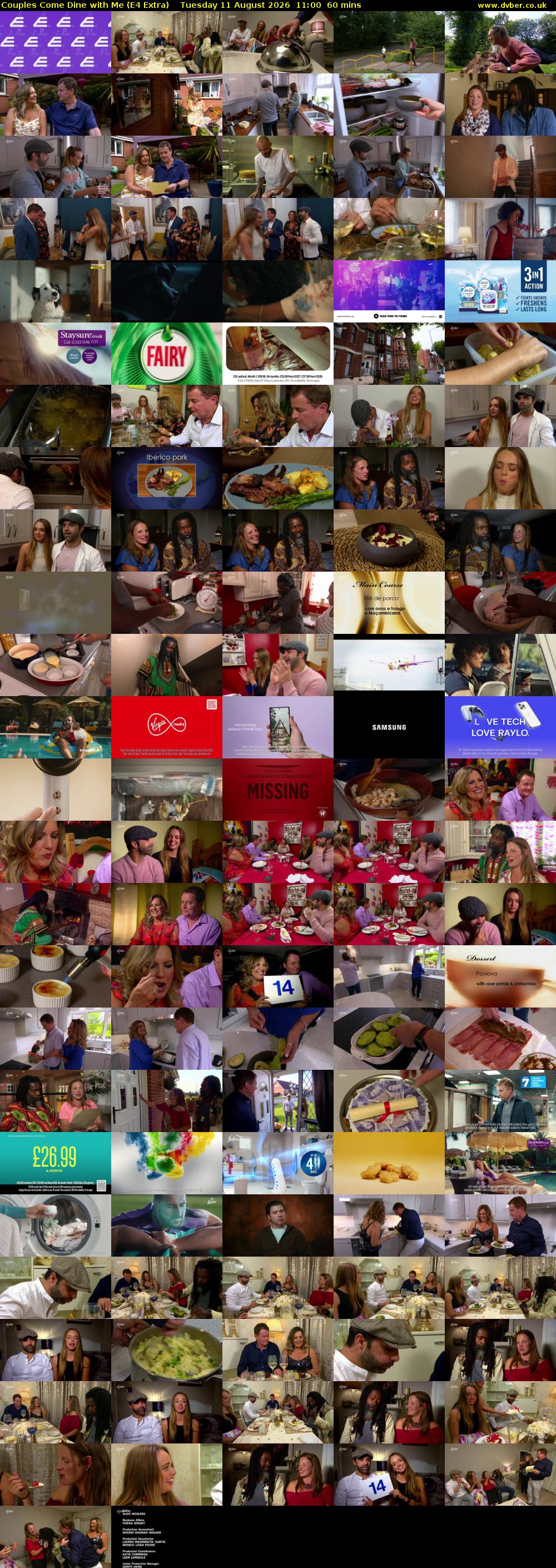 Couples Come Dine with Me (E4 Extra) Tuesday 11 August 2026 11:00 - 12:00