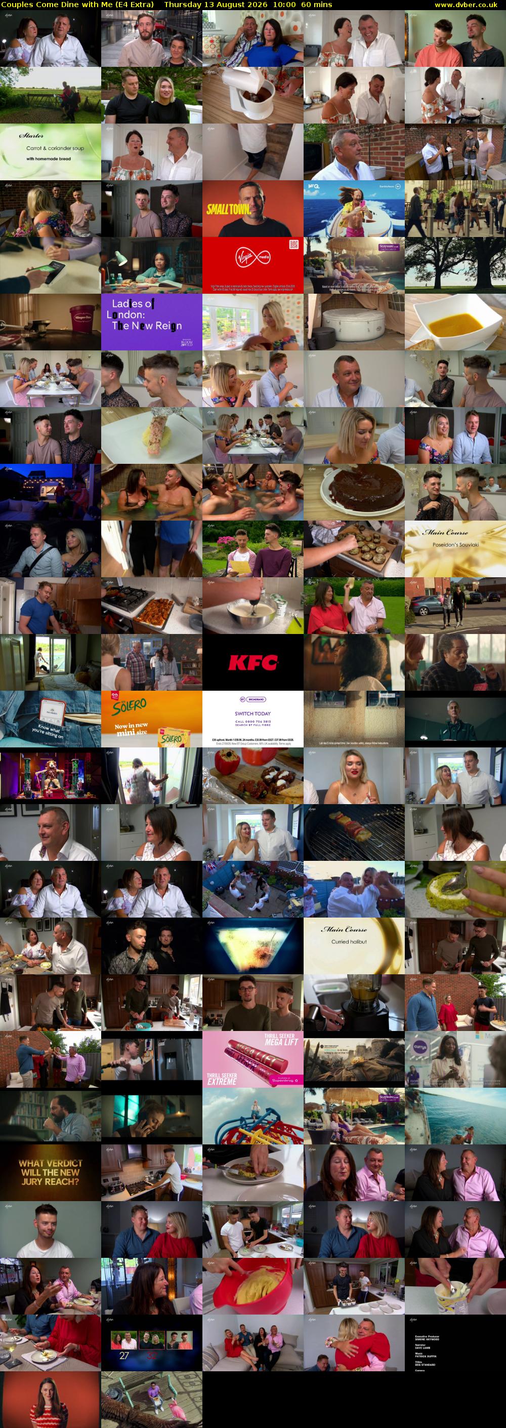 Couples Come Dine with Me (E4 Extra) Thursday 13 August 2026 10:00 - 11:00