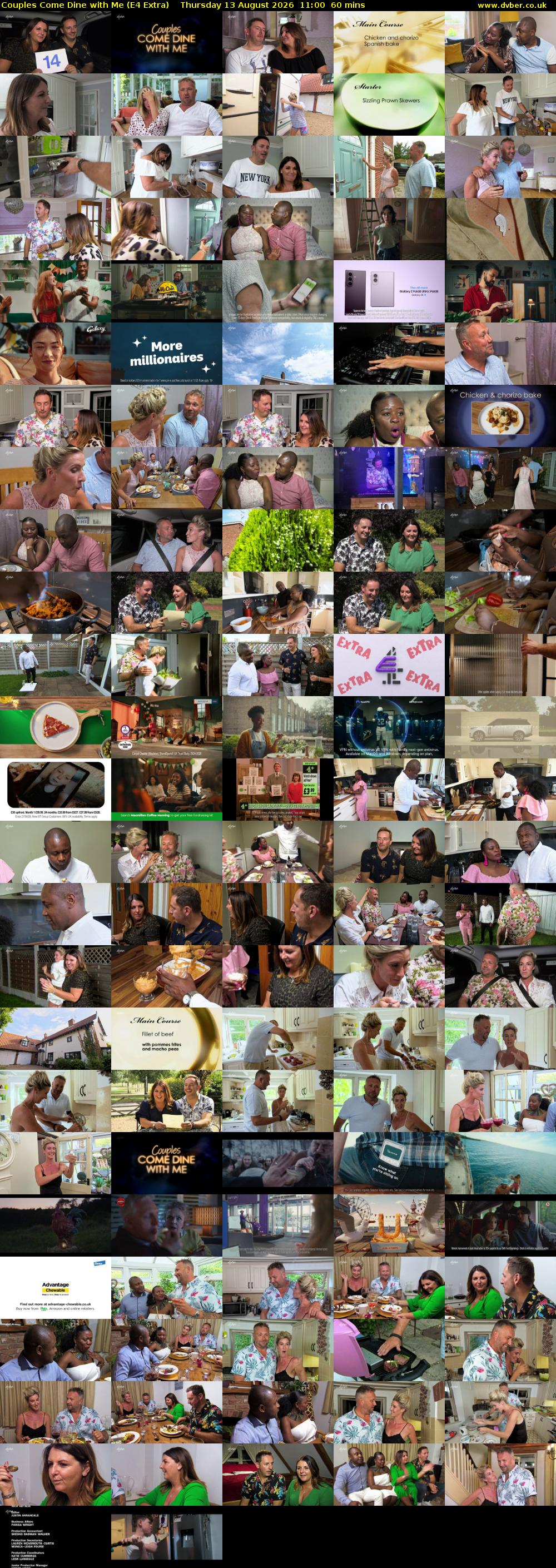 Couples Come Dine with Me (E4 Extra) Thursday 13 August 2026 11:00 - 12:00