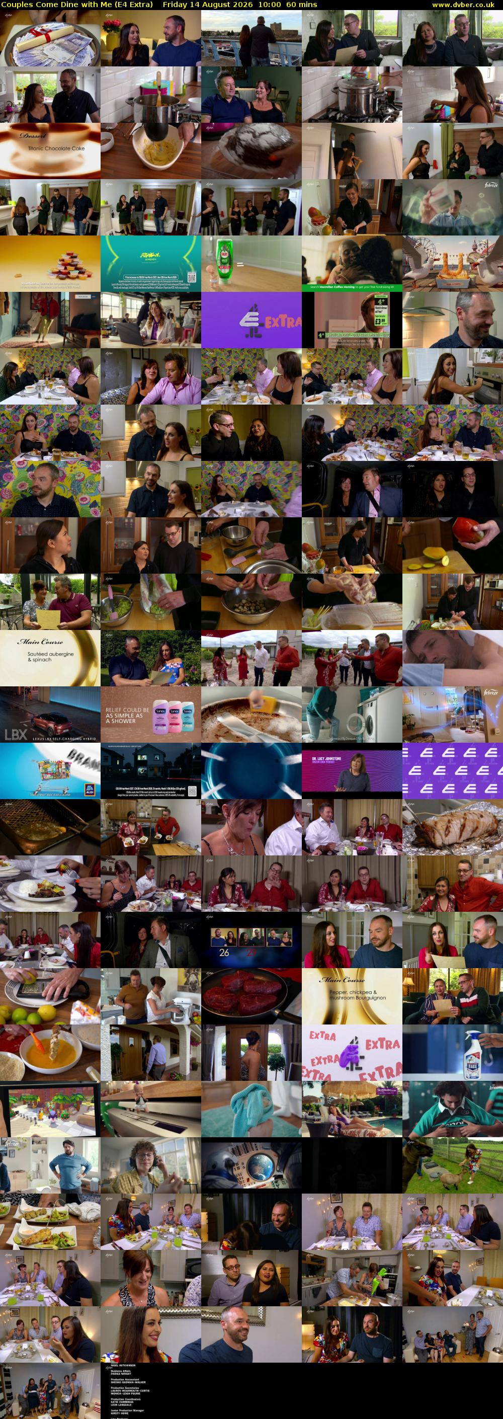 Couples Come Dine with Me (E4 Extra) Friday 14 August 2026 10:00 - 11:00