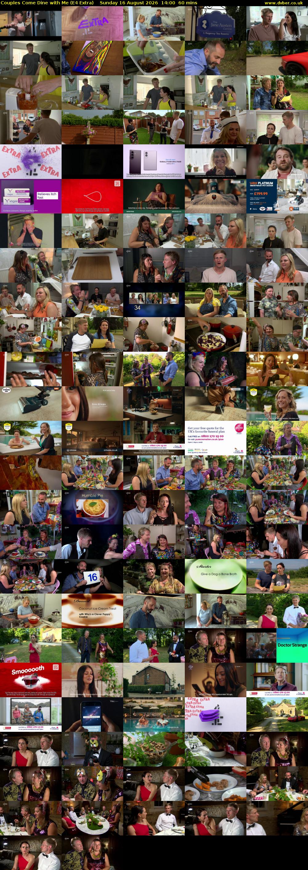 Couples Come Dine with Me (E4 Extra) Sunday 16 August 2026 14:00 - 15:00