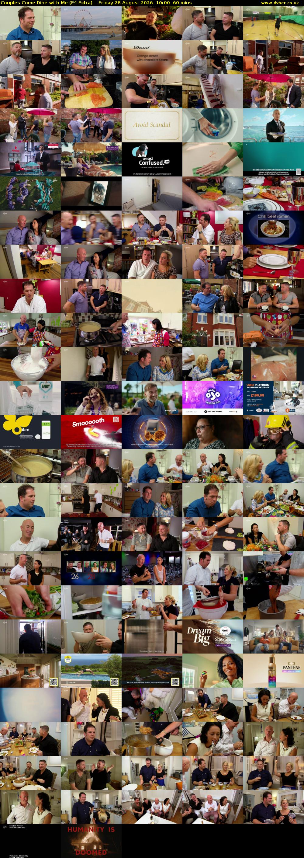 Couples Come Dine with Me (E4 Extra) Friday 28 August 2026 10:00 - 11:00