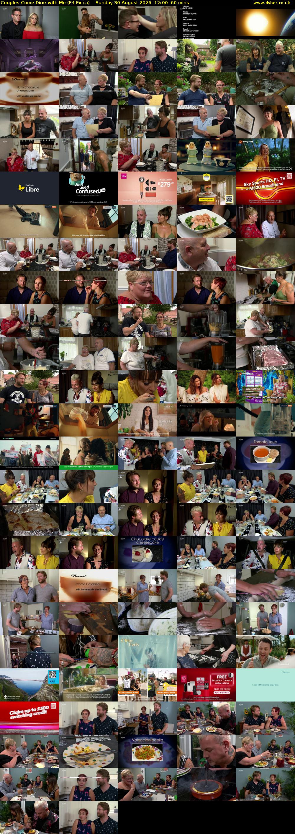 Couples Come Dine with Me (E4 Extra) Sunday 30 August 2026 12:00 - 13:00