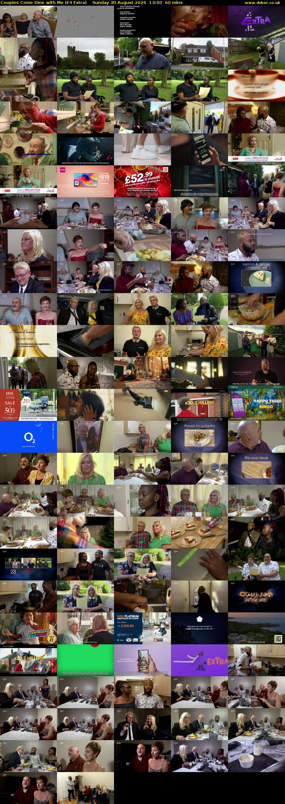 Couples Come Dine with Me (E4 Extra) Sunday 30 August 2026 13:00 - 14:00