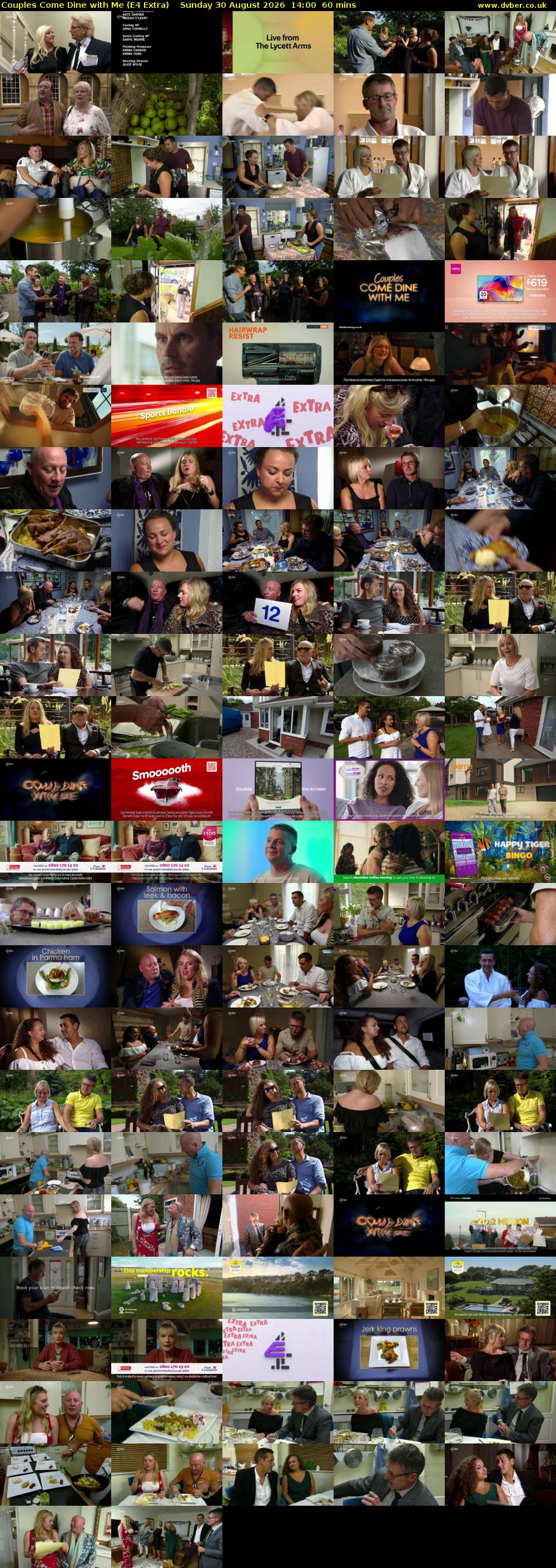 Couples Come Dine with Me (E4 Extra) Sunday 30 August 2026 14:00 - 15:00