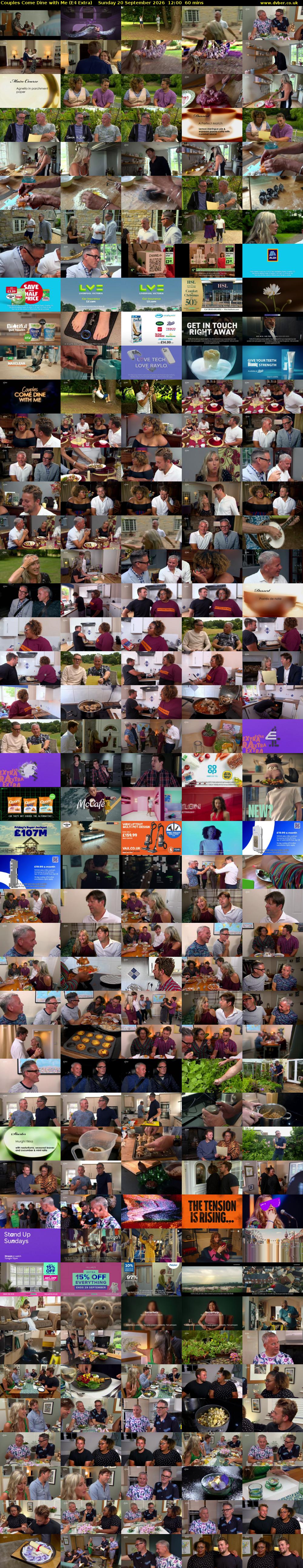 Couples Come Dine with Me (E4 Extra) Sunday 20 September 2026 12:00 - 13:00