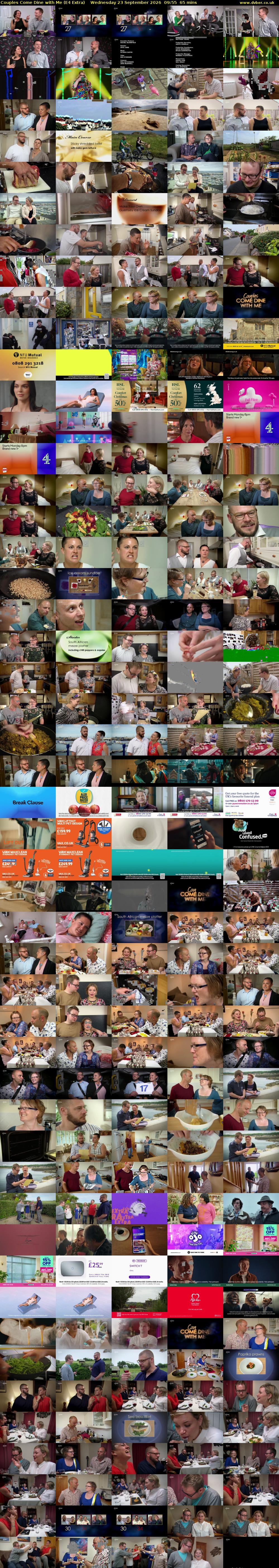 Couples Come Dine with Me (E4 Extra) Wednesday 23 September 2026 09:55 - 11:00
