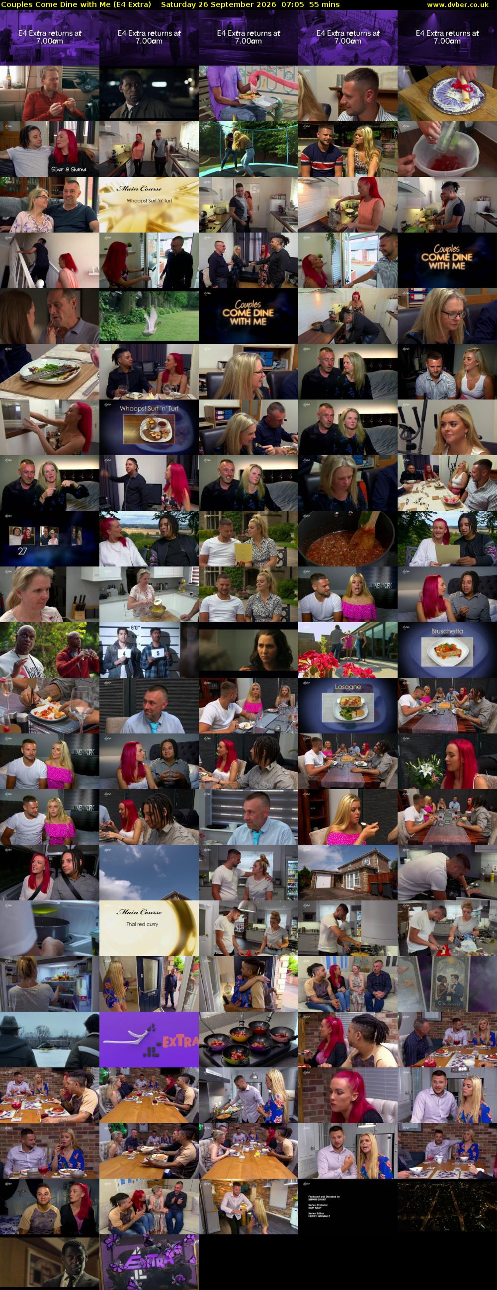 Couples Come Dine with Me (E4 Extra) Saturday 26 September 2026 07:05 - 08:00