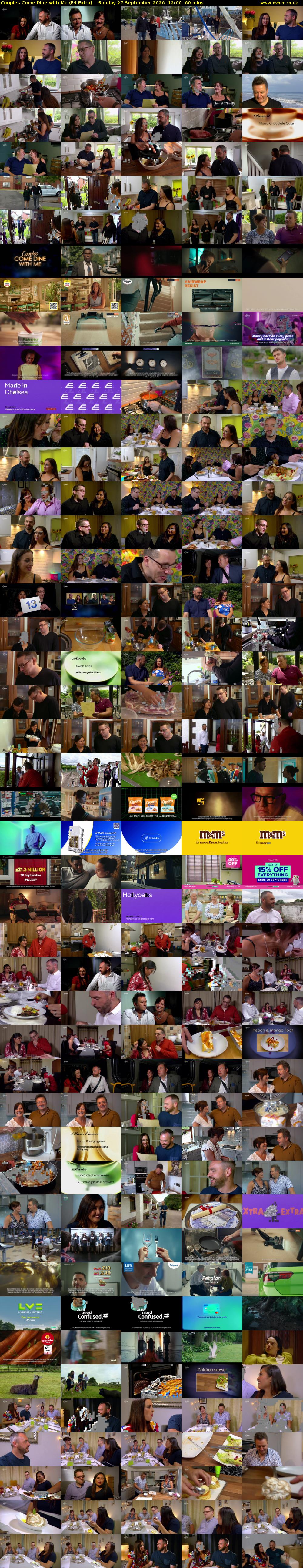 Couples Come Dine with Me (E4 Extra) Sunday 27 September 2026 12:00 - 13:00
