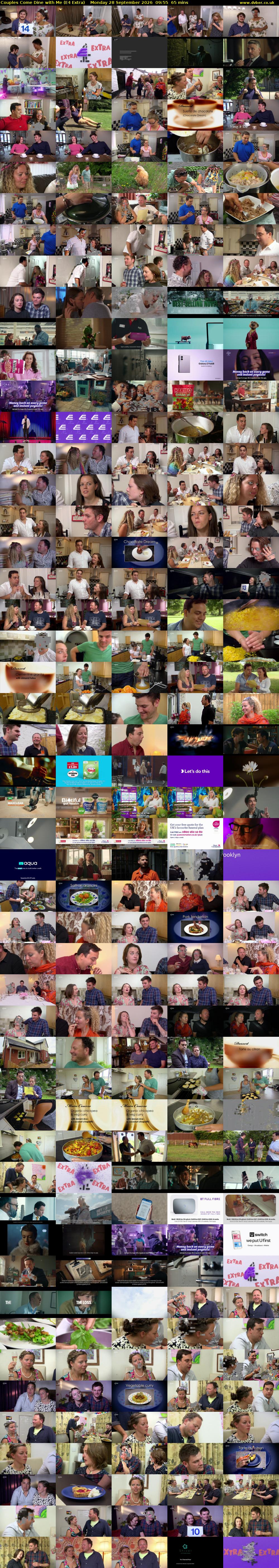Couples Come Dine with Me (E4 Extra) Monday 28 September 2026 09:55 - 11:00