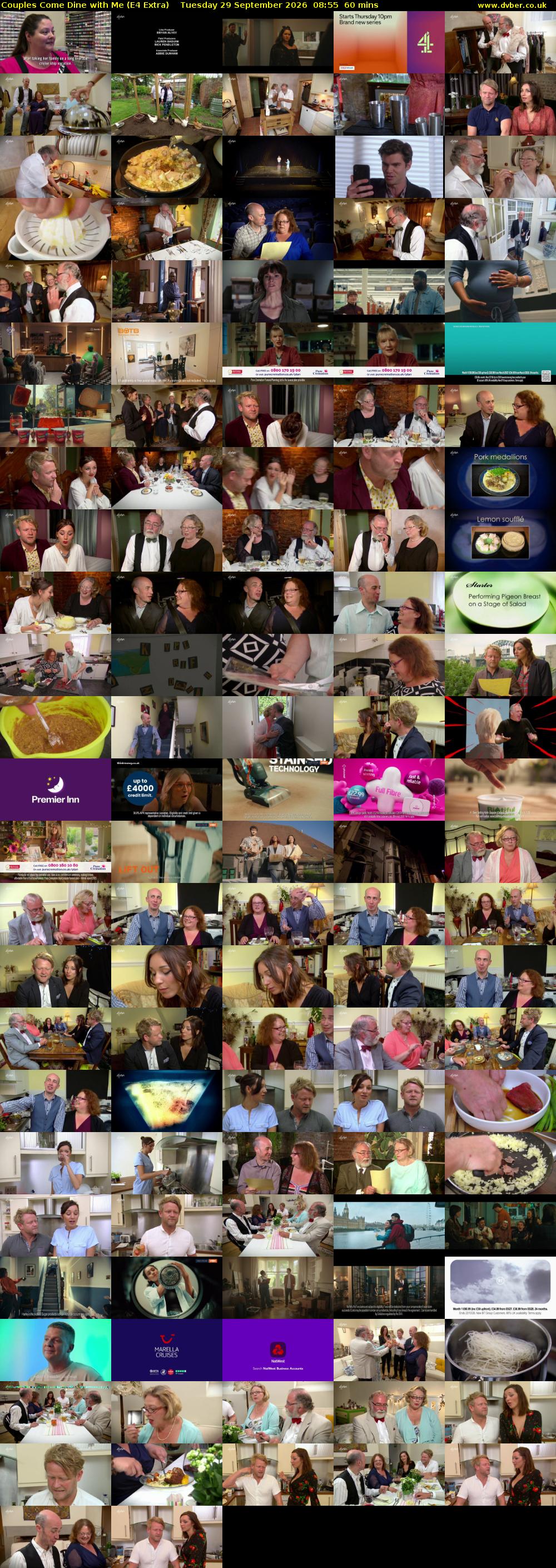 Couples Come Dine with Me (E4 Extra) Tuesday 29 September 2026 08:55 - 09:55