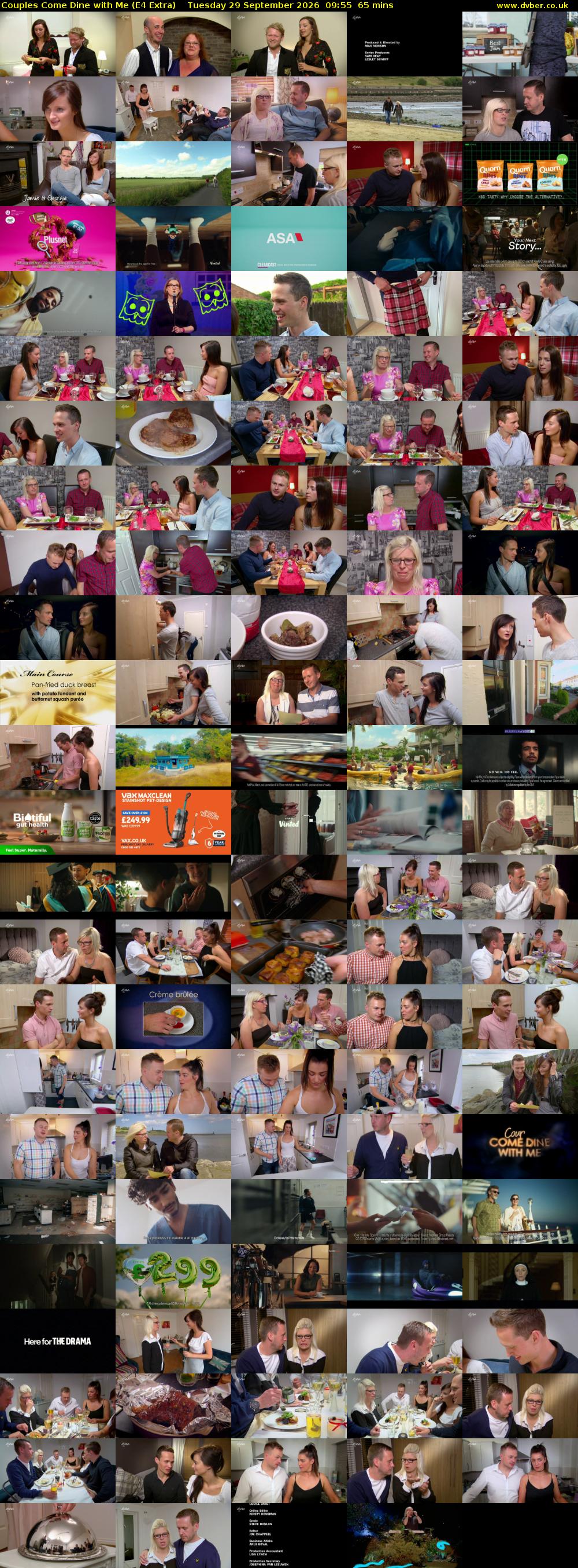 Couples Come Dine with Me (E4 Extra) Tuesday 29 September 2026 09:55 - 11:00