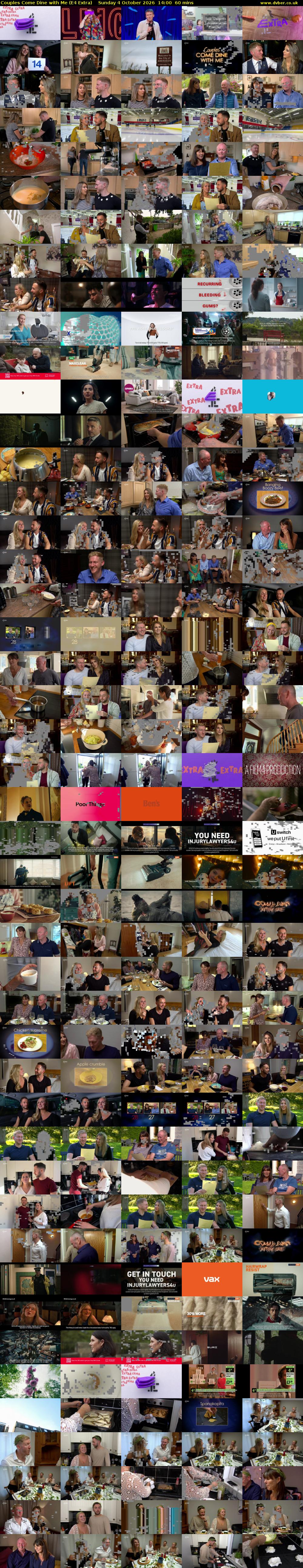 Couples Come Dine with Me (E4 Extra) Sunday 4 October 2026 14:00 - 15:00