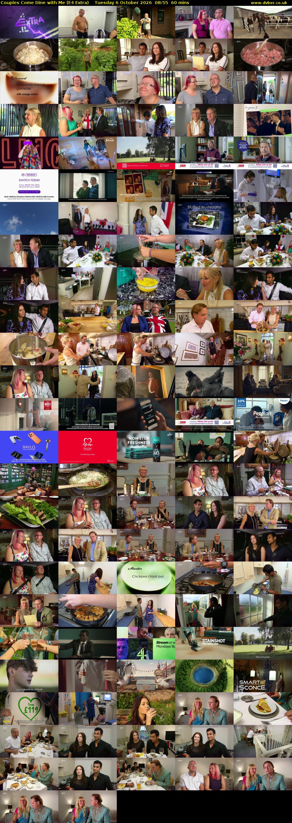 Couples Come Dine with Me (E4 Extra) Tuesday 6 October 2026 08:55 - 09:55
