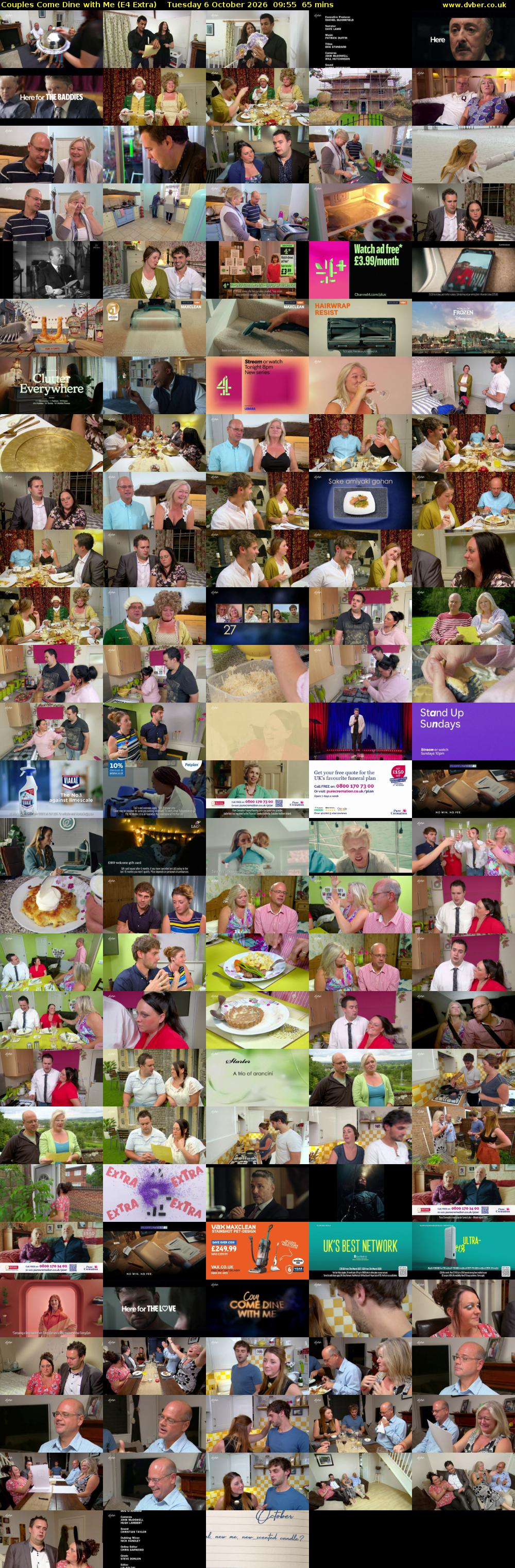 Couples Come Dine with Me (E4 Extra) Tuesday 6 October 2026 09:55 - 11:00