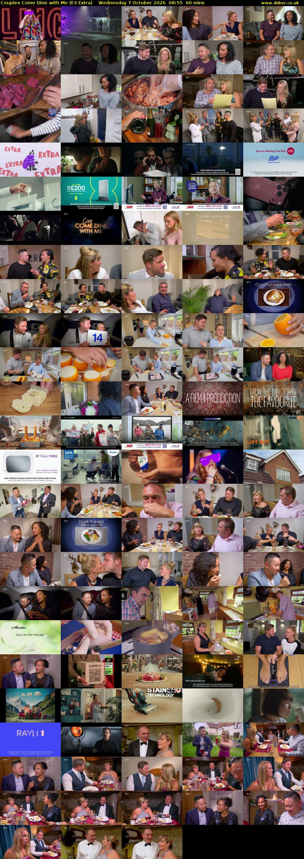 Couples Come Dine with Me (E4 Extra) Wednesday 7 October 2026 08:55 - 09:55