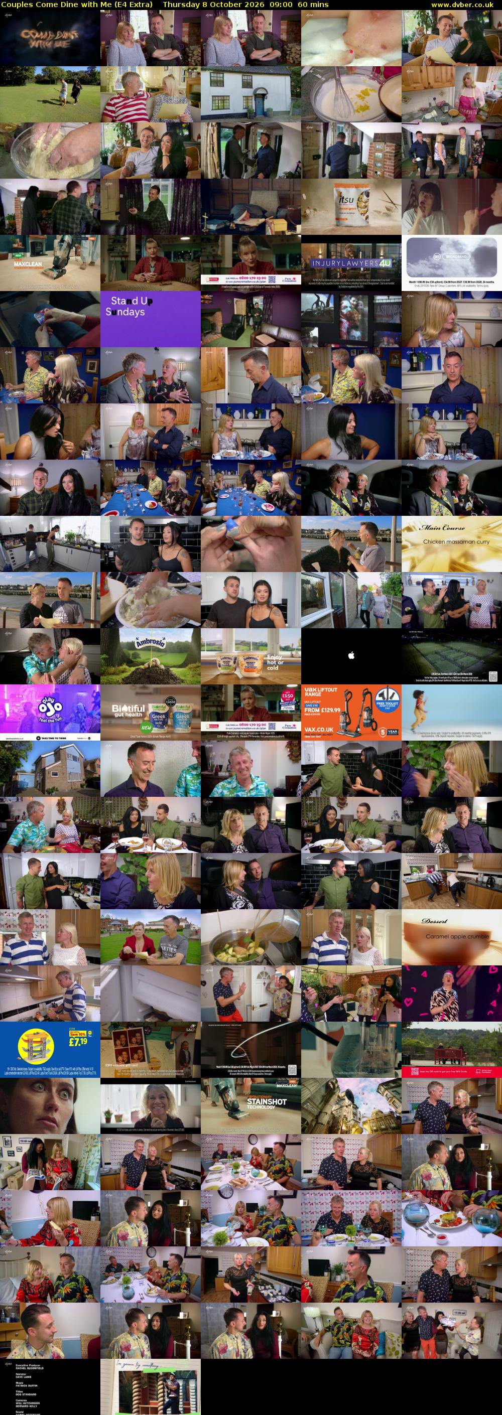 Couples Come Dine with Me (E4 Extra) Thursday 8 October 2026 09:00 - 10:00