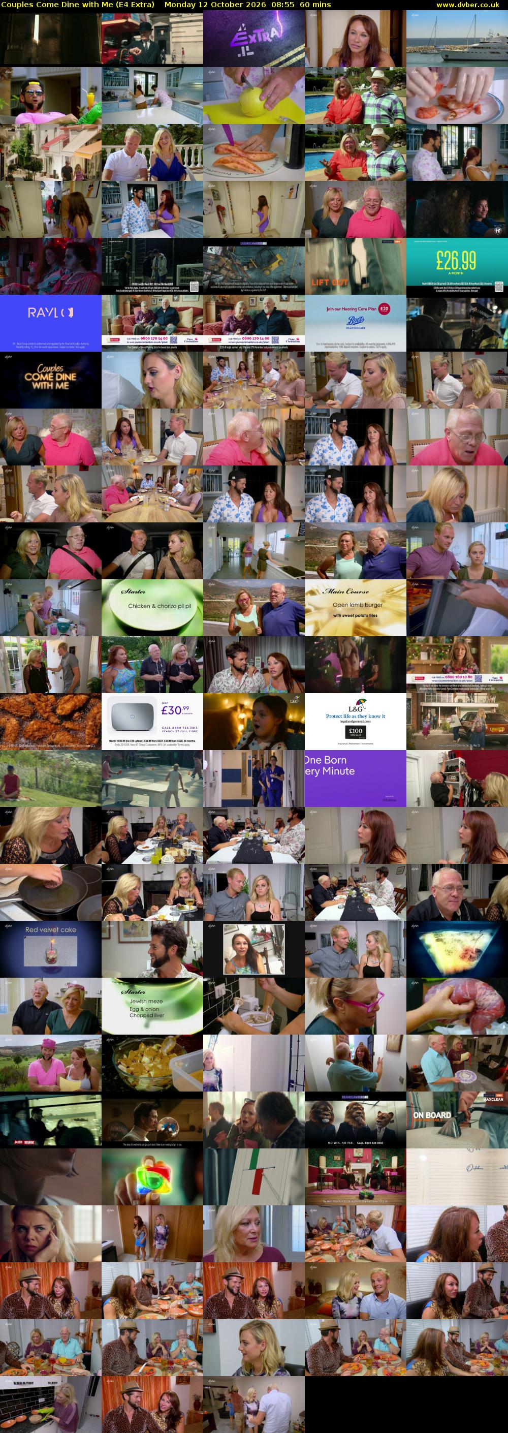 Couples Come Dine with Me (E4 Extra) Monday 12 October 2026 08:55 - 09:55