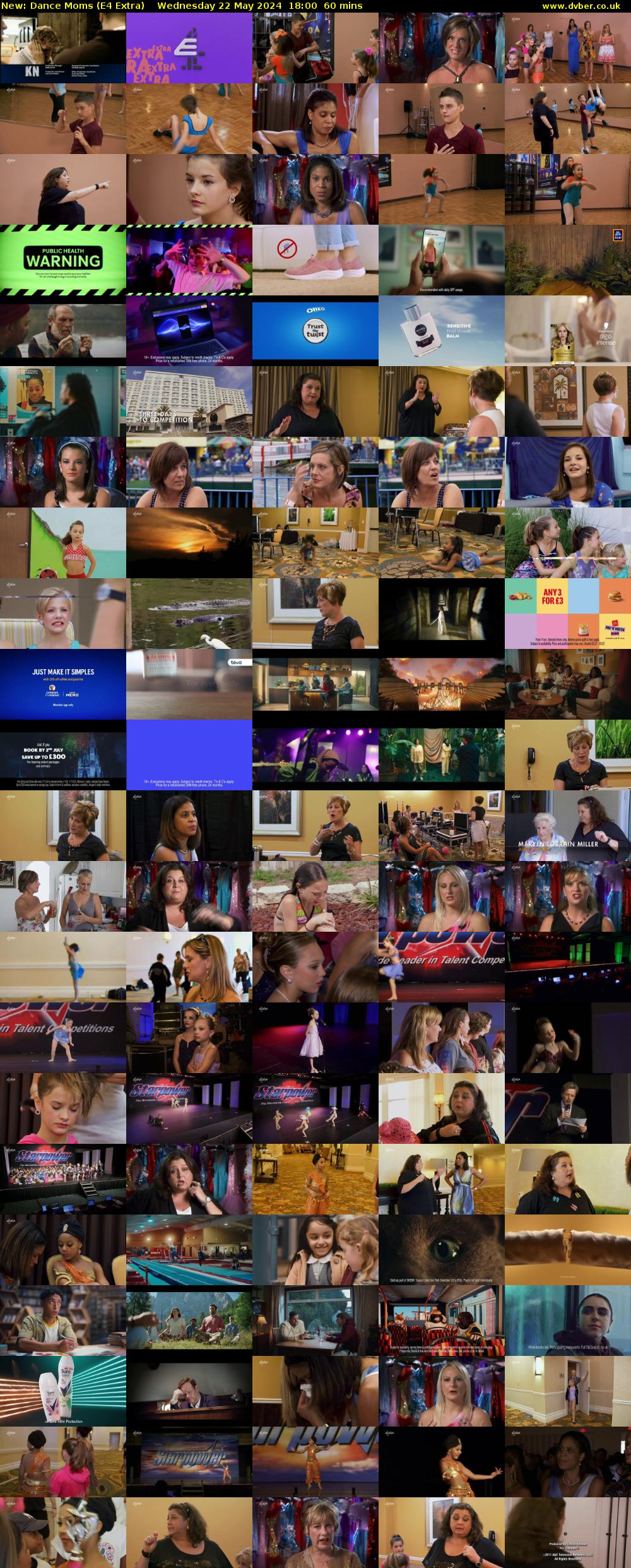 Dance Moms (E4 Extra) Wednesday 22 May 2024 18:00 - 19:00