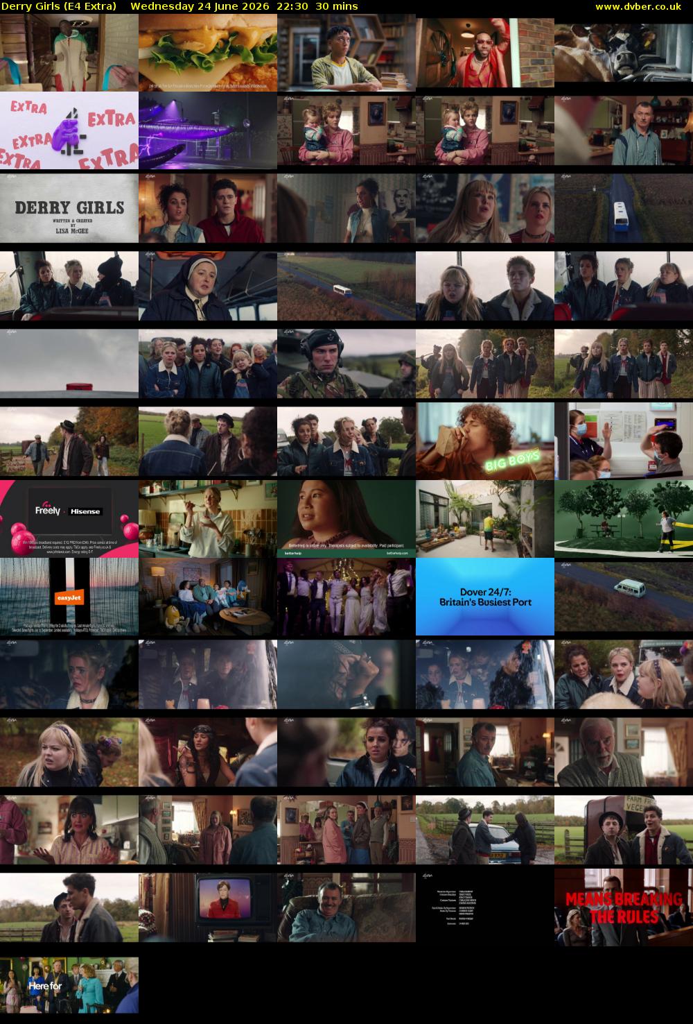 Derry Girls (E4 Extra) Wednesday 24 June 2026 22:30 - 23:00