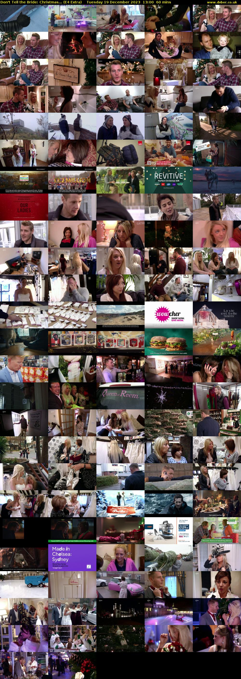 Don't Tell the Bride: Christmas... (E4 Extra) Tuesday 19 December 2023 13:00 - 14:00