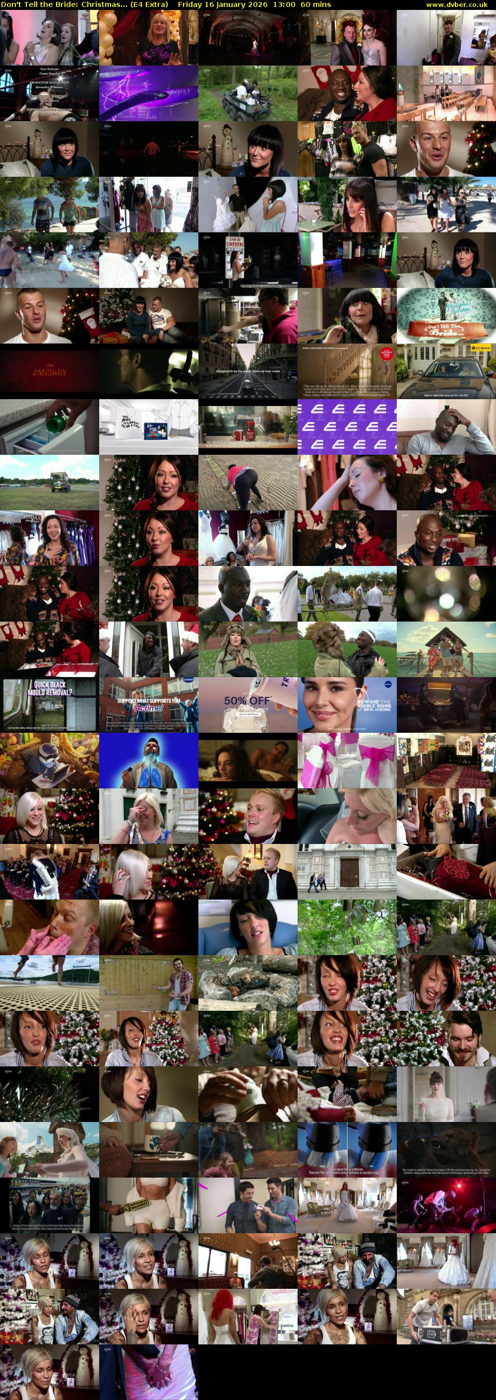 Don't Tell the Bride: Christmas... (E4 Extra) Friday 16 January 2026 13:00 - 14:00