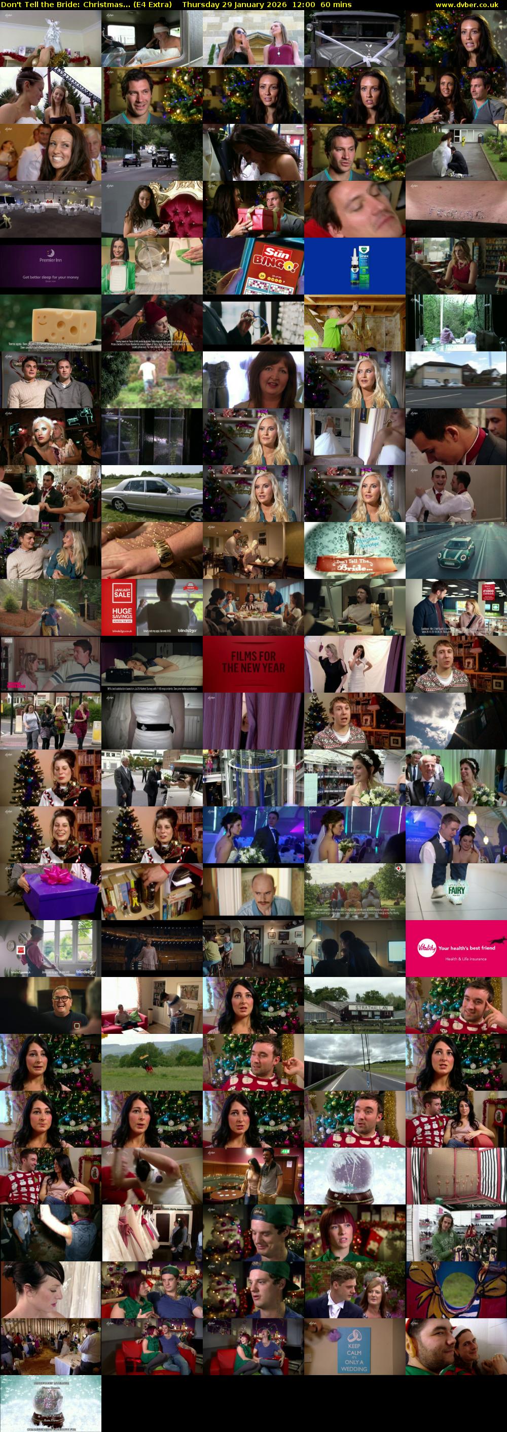 Don't Tell the Bride: Christmas... (E4 Extra) Thursday 29 January 2026 12:00 - 13:00