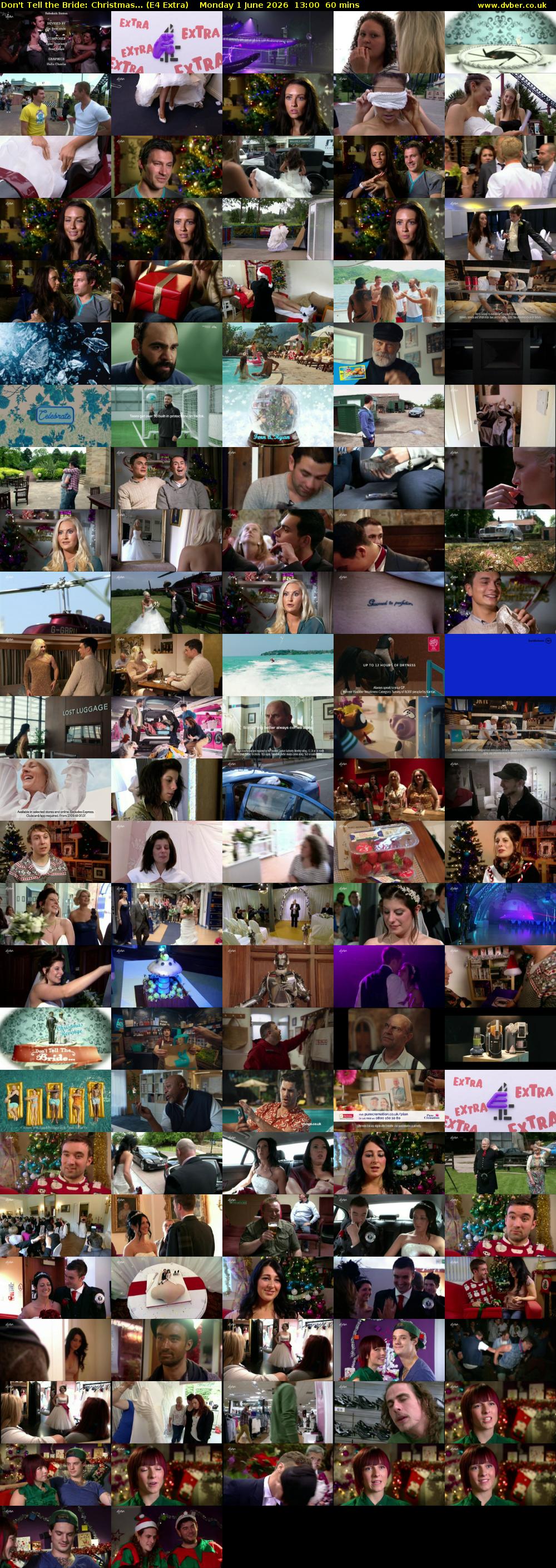 Don't Tell the Bride: Christmas... (E4 Extra) Monday 1 June 2026 13:00 - 14:00
