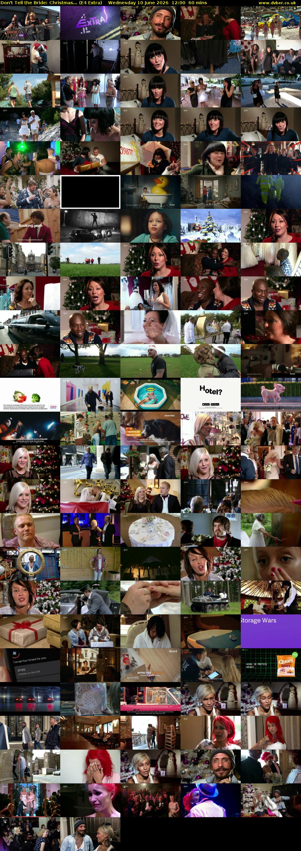 Don't Tell the Bride: Christmas... (E4 Extra) Wednesday 10 June 2026 12:00 - 13:00