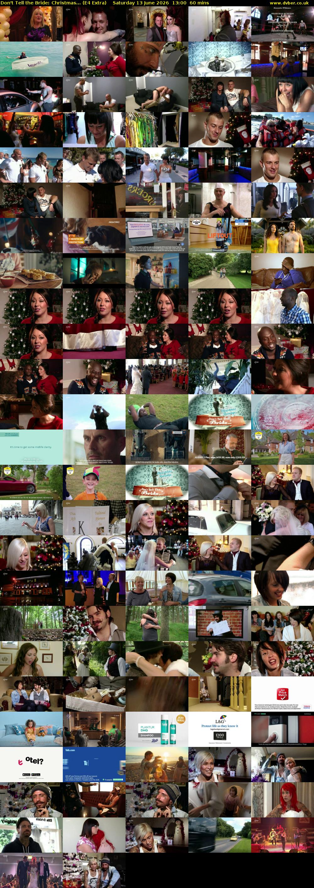 Don't Tell the Bride: Christmas... (E4 Extra) Saturday 13 June 2026 13:00 - 14:00