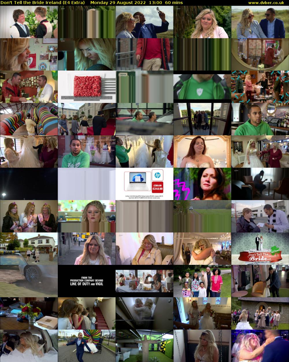 Don't Tell the Bride Ireland (E4 Extra) Monday 29 August 2022 13:00 - 14:00