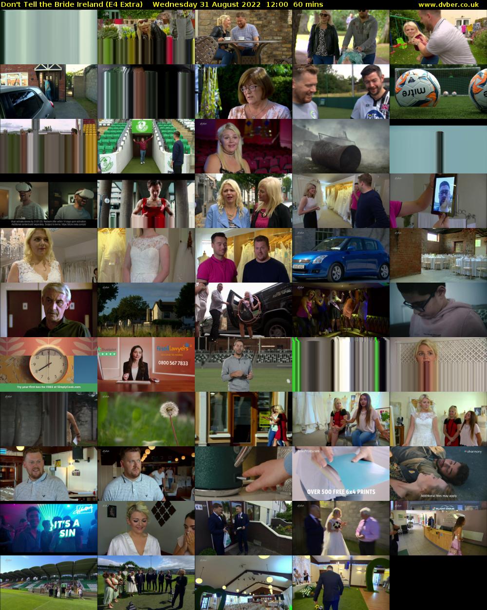 Don't Tell the Bride Ireland (E4 Extra) Wednesday 31 August 2022 12:00 - 13:00