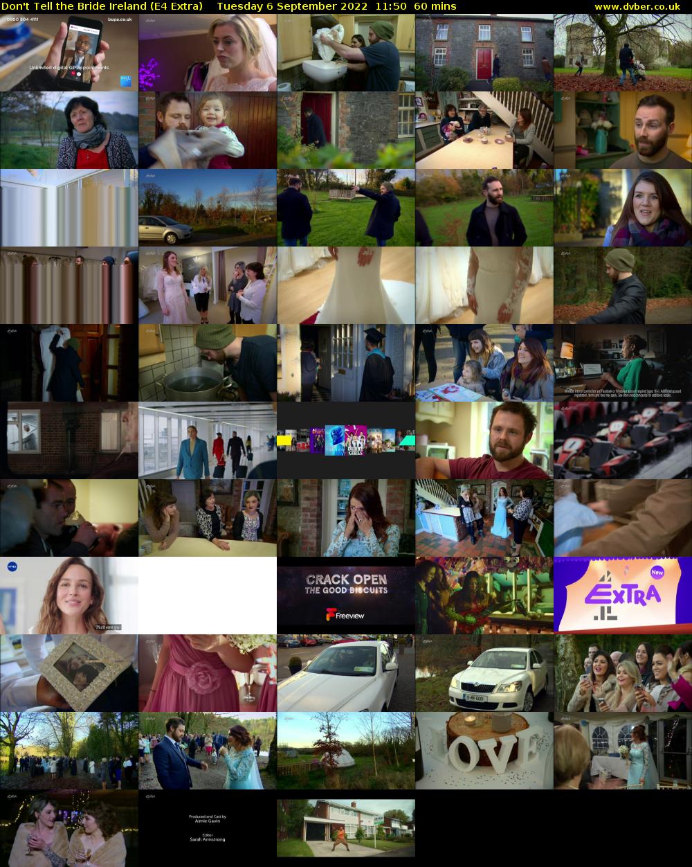 Don't Tell the Bride Ireland (E4 Extra) Tuesday 6 September 2022 11:50 - 12:50