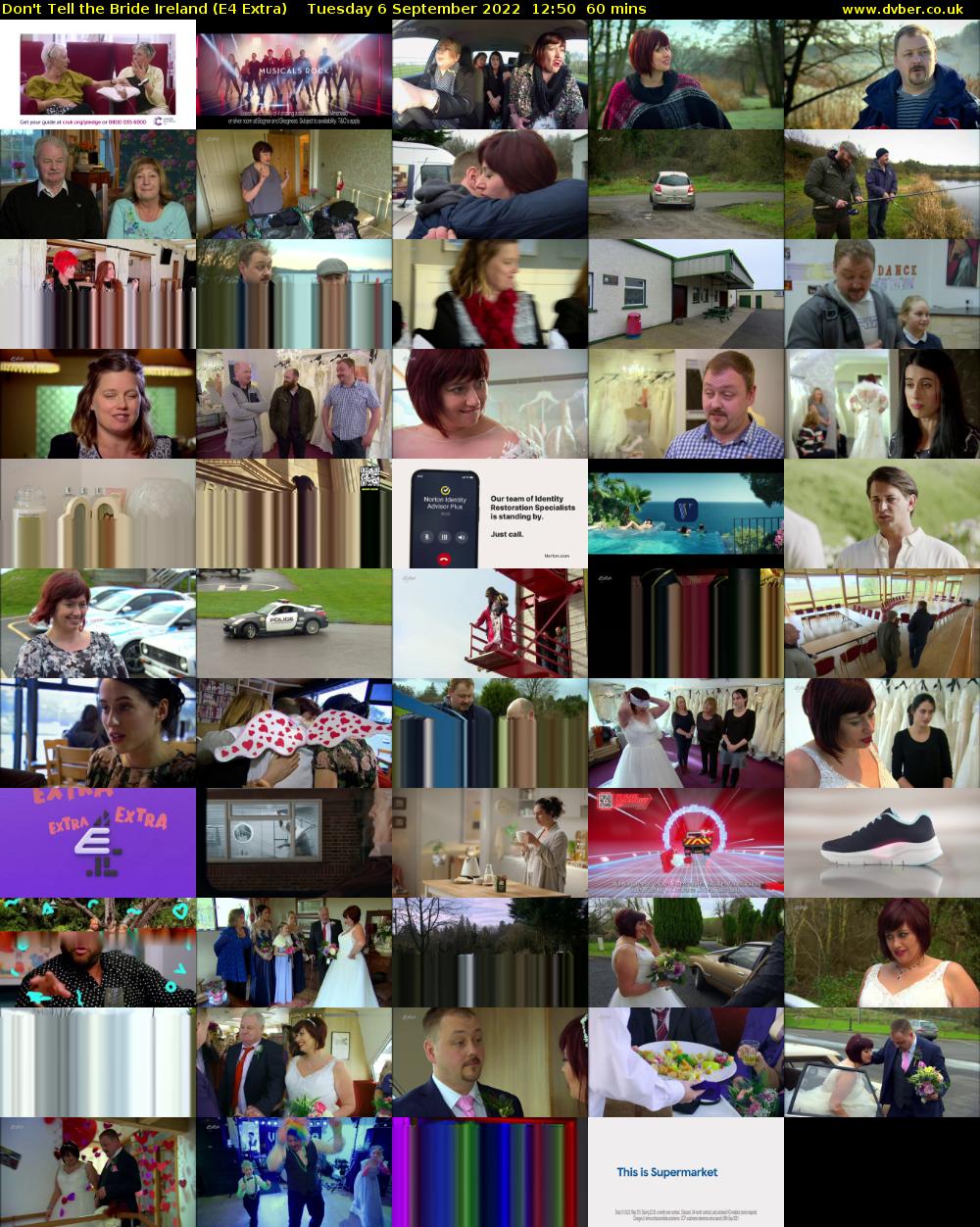 Don't Tell the Bride Ireland (E4 Extra) Tuesday 6 September 2022 12:50 - 13:50