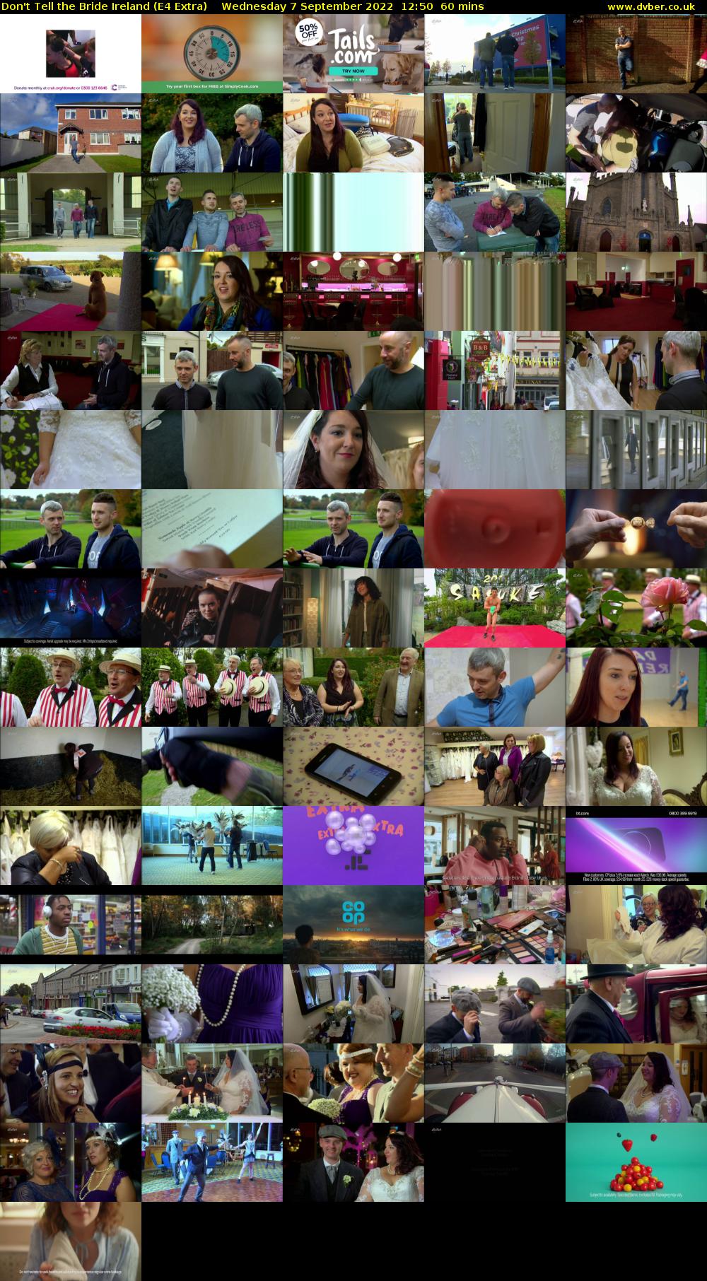 Don't Tell the Bride Ireland (E4 Extra) Wednesday 7 September 2022 12:50 - 13:50