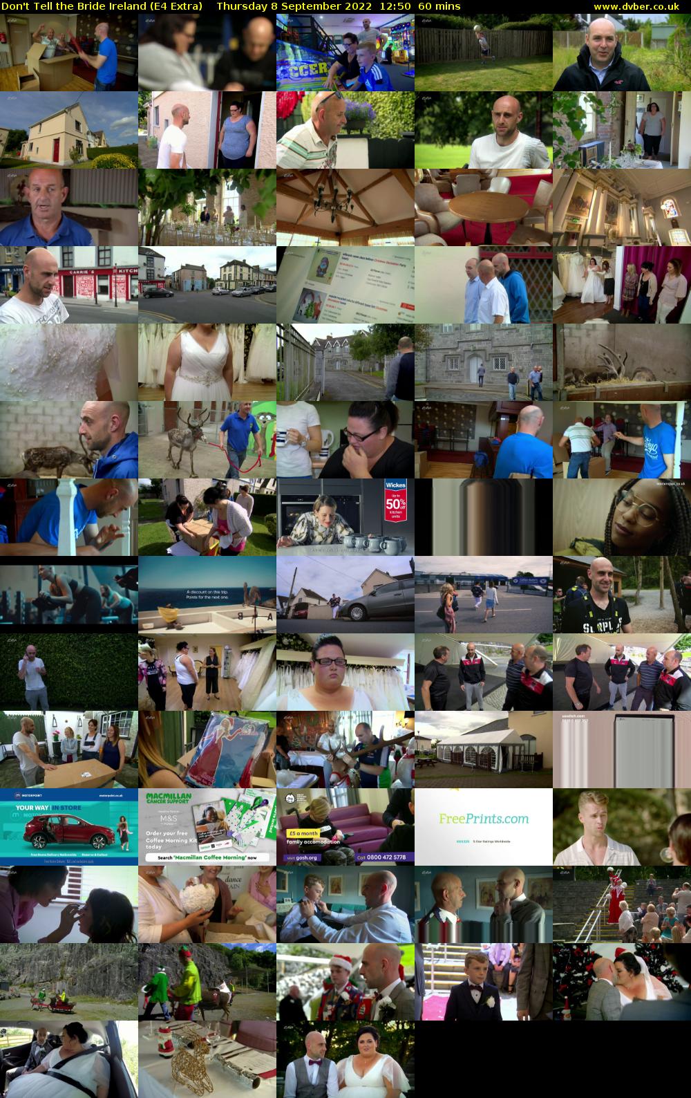 Don't Tell the Bride Ireland (E4 Extra) Thursday 8 September 2022 12:50 - 13:50