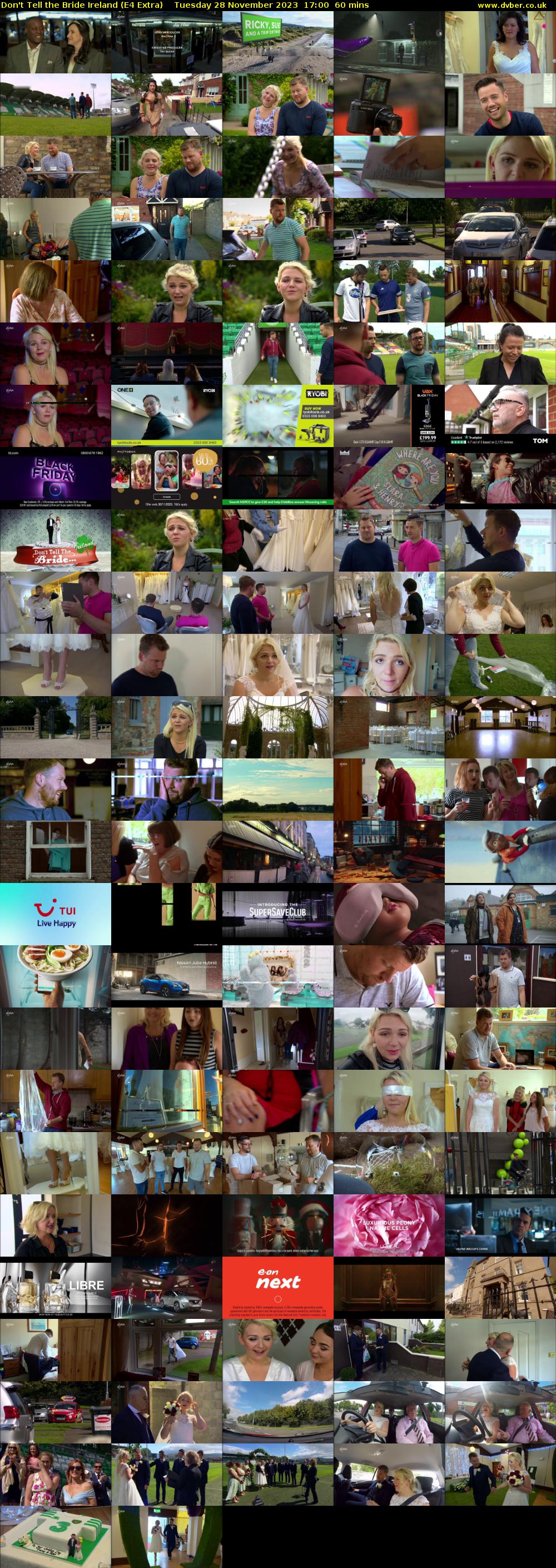 Don't Tell the Bride Ireland (E4 Extra) Tuesday 28 November 2023 17:00 - 18:00