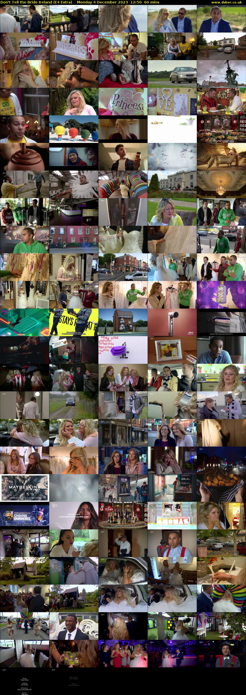 Don't Tell the Bride Ireland (E4 Extra) Monday 4 December 2023 12:50 - 13:50