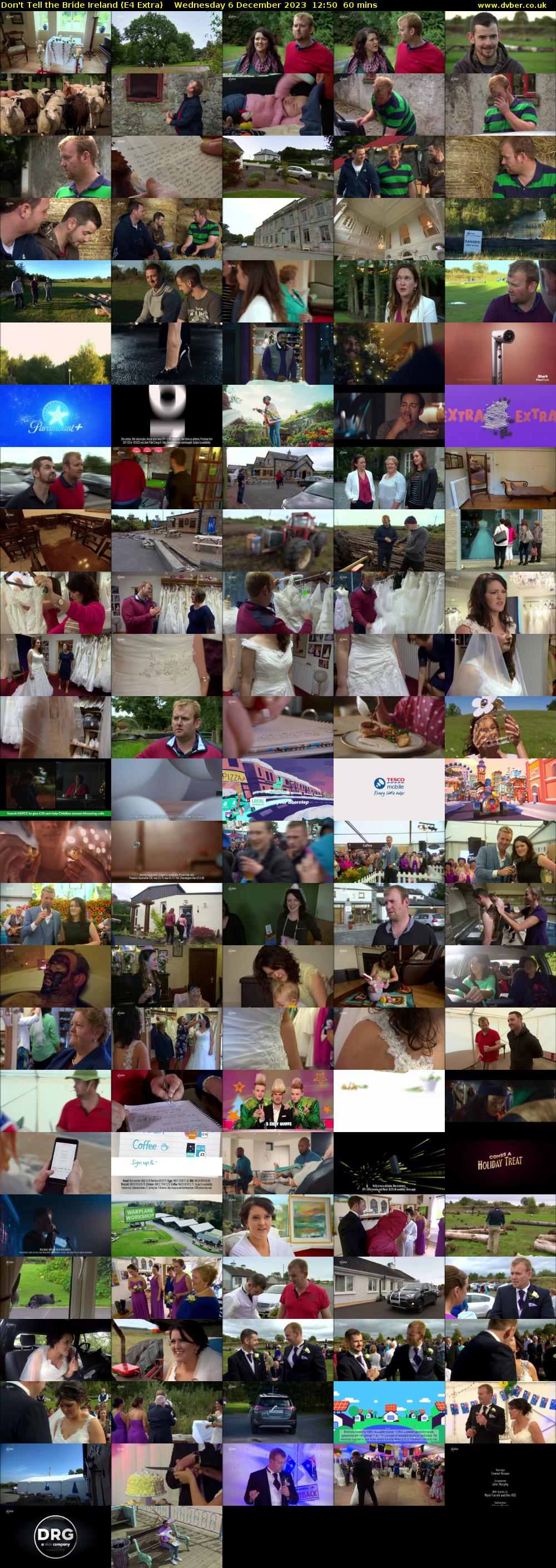 Don't Tell the Bride Ireland (E4 Extra) Wednesday 6 December 2023 12:50 - 13:50