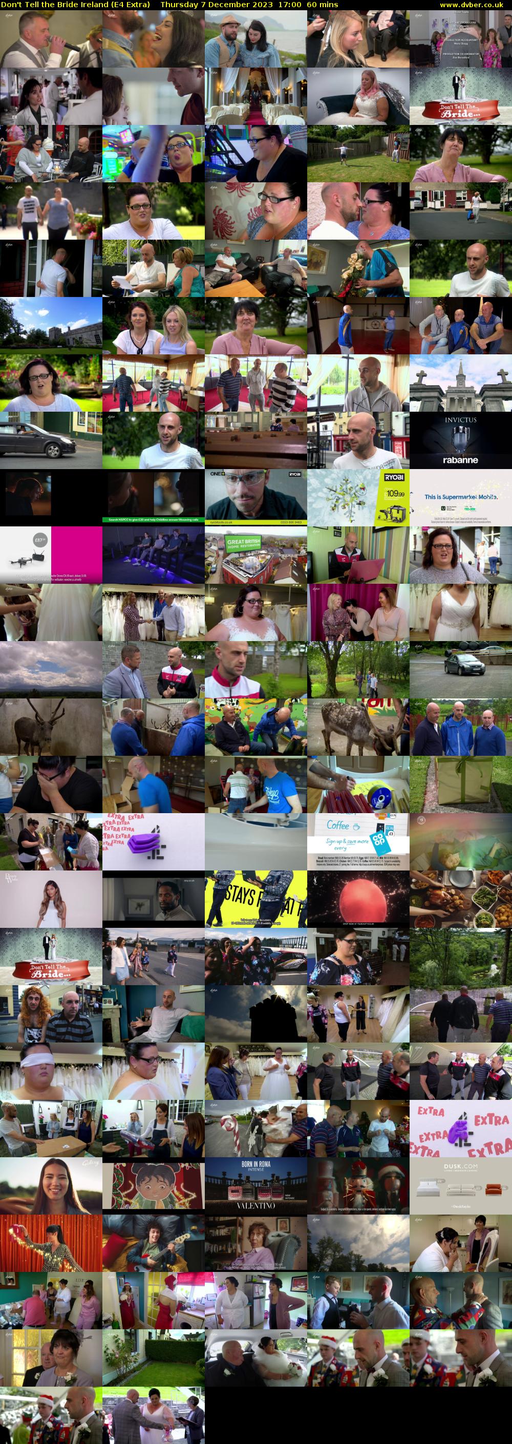 Don't Tell the Bride Ireland (E4 Extra) Thursday 7 December 2023 17:00 - 18:00