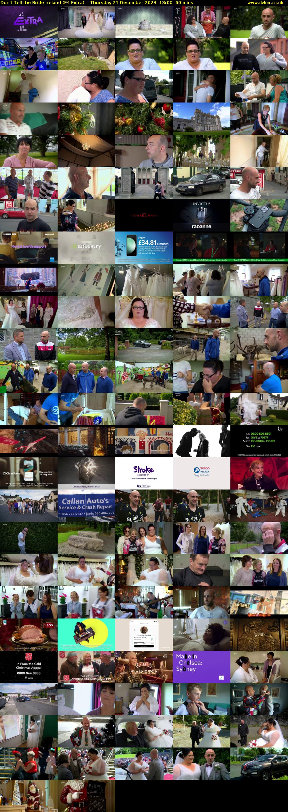Don't Tell the Bride Ireland (E4 Extra) Thursday 21 December 2023 13:00 - 14:00