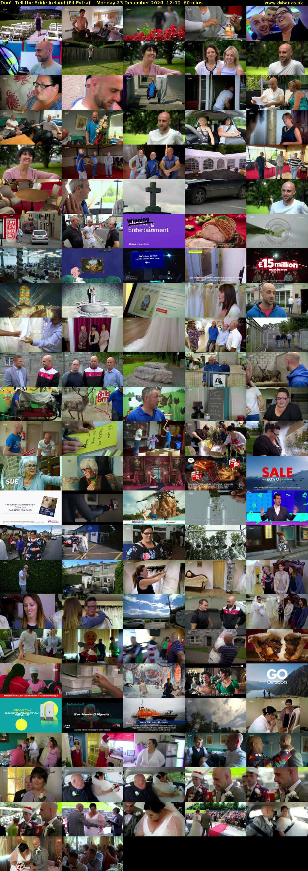 Don't Tell the Bride Ireland (E4 Extra) Monday 23 December 2024 12:00 - 13:00