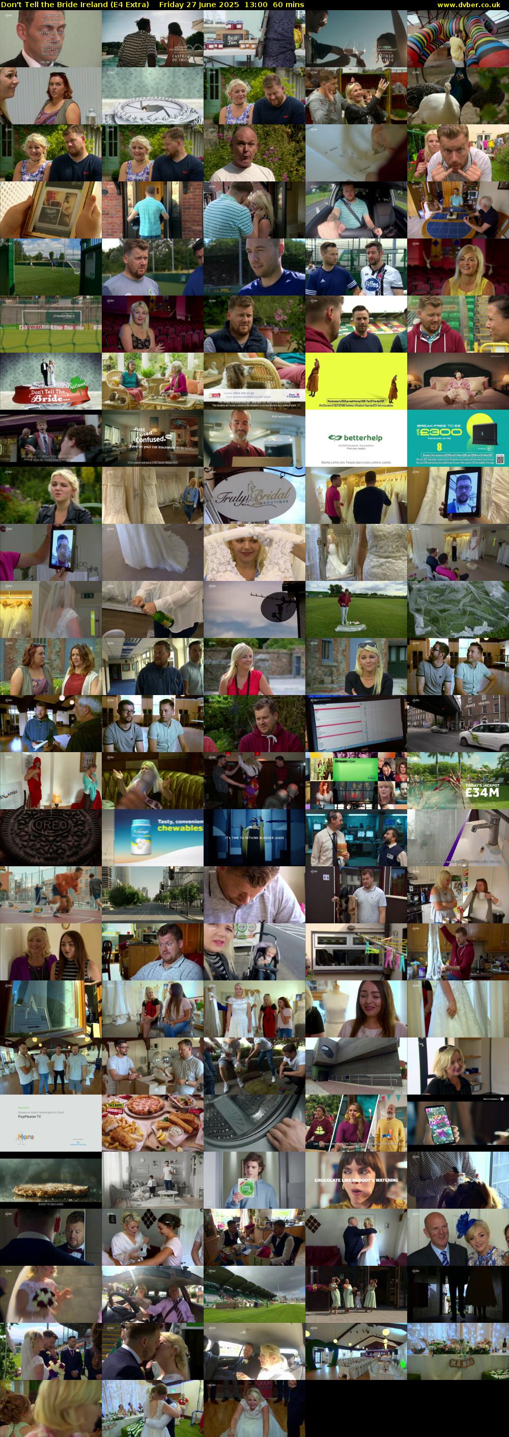 Don't Tell the Bride Ireland (E4 Extra) Friday 27 June 2025 13:00 - 14:00